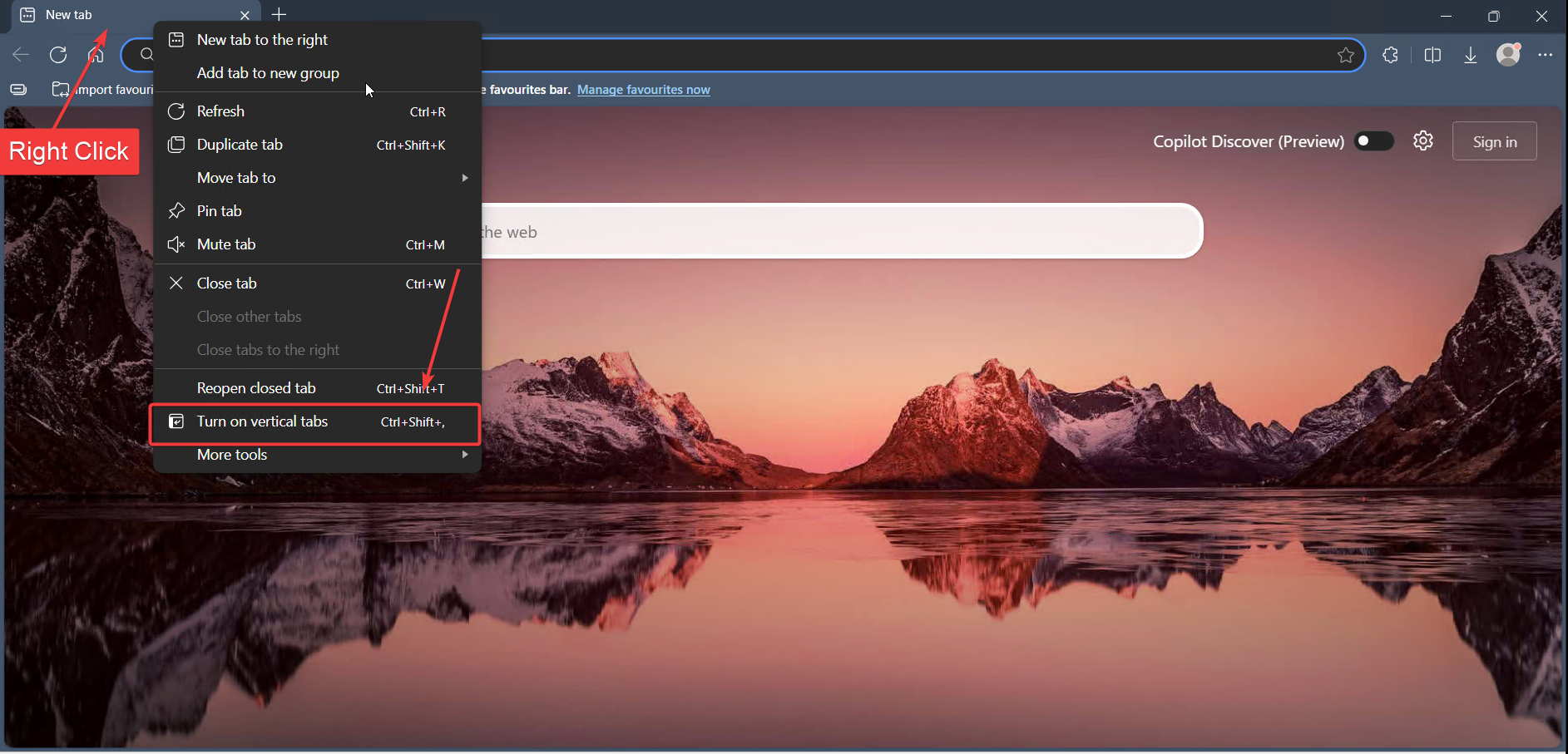 Enable Vertical Tabs