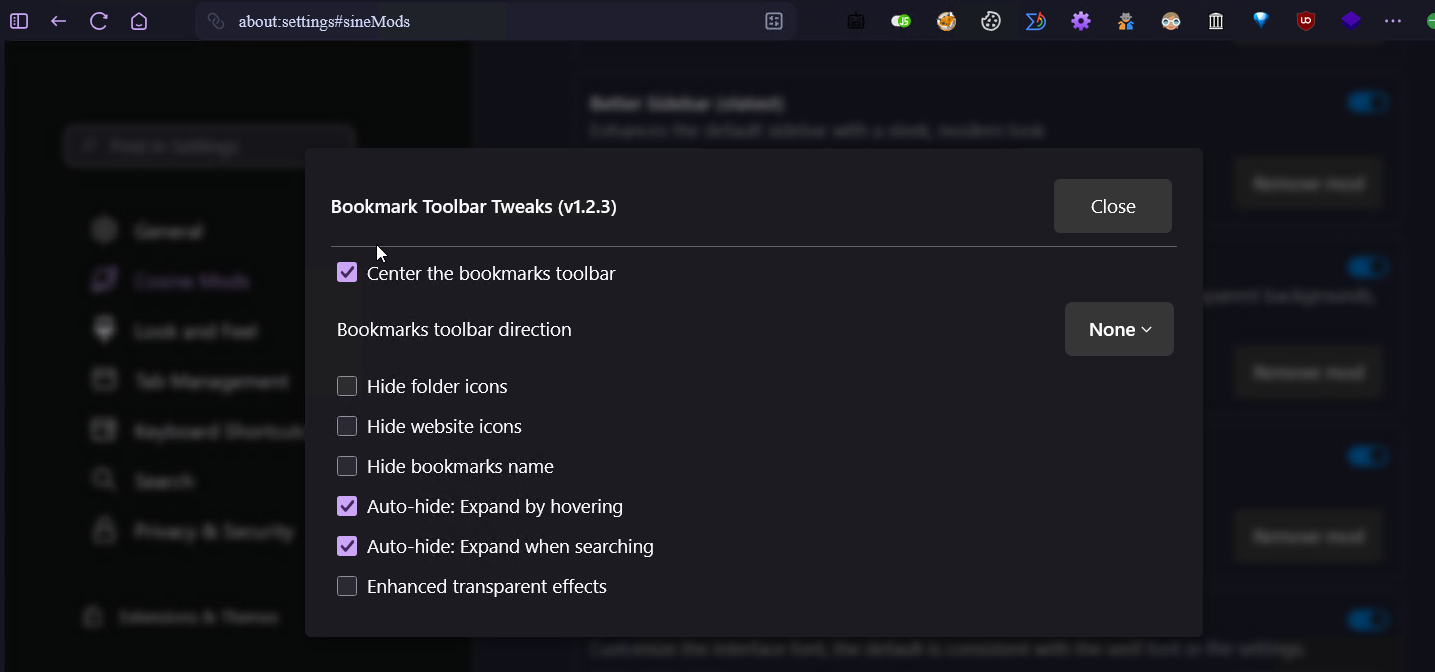 Bookmarks Toolbar Tweaks