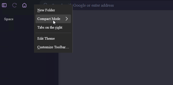 Customize Toolbar